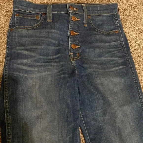 Madewell 10 in high riser skinny skinny size 27 - fray hem - Picture 2 of 9